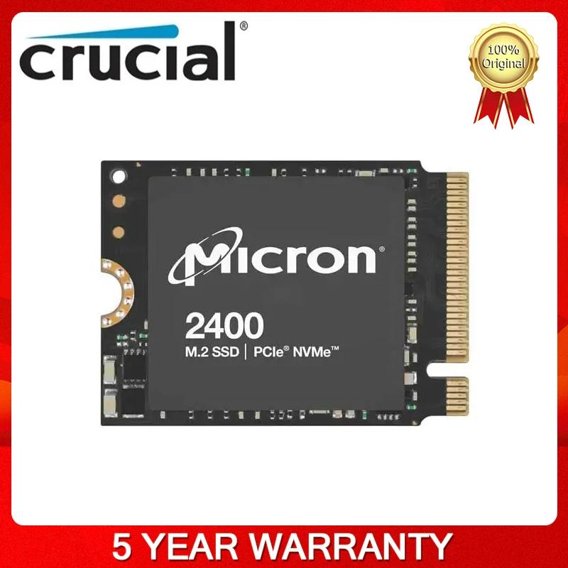 Ʈ ũ Crucial Micron 2400 M.2 2230 SSD, 2TB, 1TB, 512GB, NVMe PCIe Gen4 x4, ROG Ally Surface Ʈ Sn740,  ܶ, 